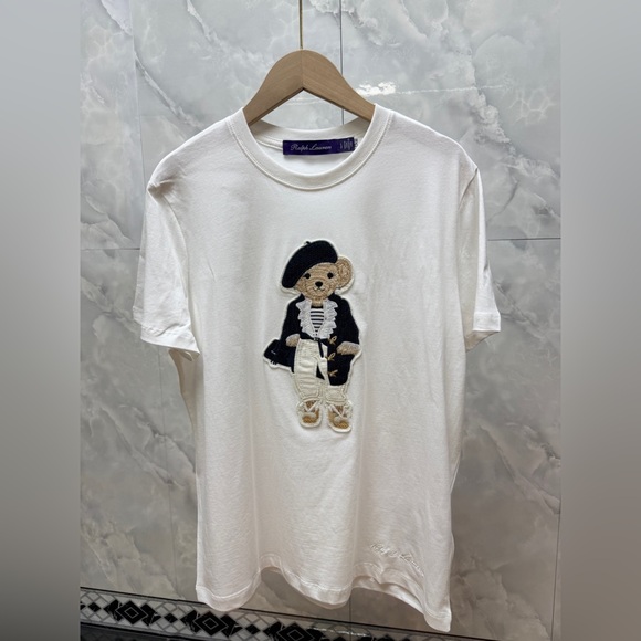 Meet the Posher Tops - Ralph Lauren bear-patterned short-sleeved T-shirt